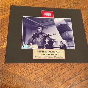 Muhammad Ali autographed photo boxing signed
